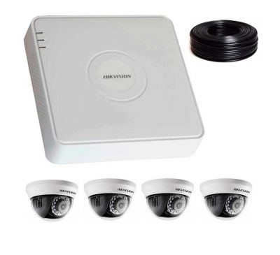 1 Мп Комплект видеонаблюдения DS-7104HQHI-K1/DS-2CE56C0T-IRMMF 