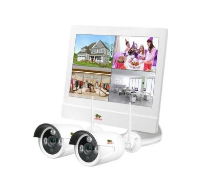 2 Мп комплект видеонаблюдения уличный LCD Wi-Fi  Partizan IP-24 2xCAM + 1xNVR 