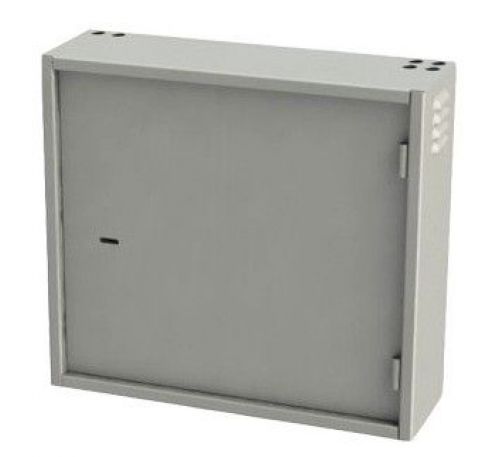 Антивандальный металлический ящик (шкаф) БК-550-2U-з-петли усиленный ст 1.8 мм 