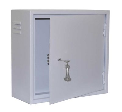 Антивандальный металлический ящик (шкаф) БК-550-3U-з-петли 