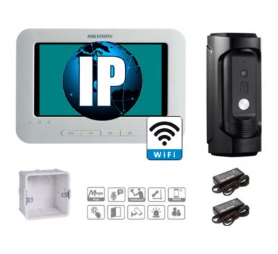 IP комплект Wi-Fi видеодомофона DS-KH6310-W + DS-KB8112-IM 