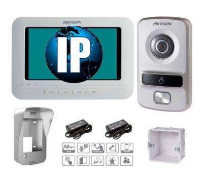 IP комплект видеодомофона DS-KH6210-L + DS-KB8102-VP 