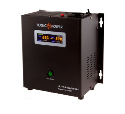 Источник бесперебойного питания Logicpower LPY-W-PSW-500VA+ (350Вт) 5A/10A 