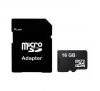 Карта памяти MicroSDHC 16Gb + SD адаптер 