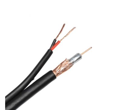 Комбинированный кабель EuroSat RG59+2х0,5 CCA PE черный 