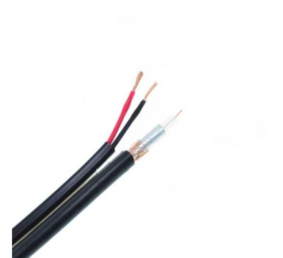 Комбинированный кабель EuroSat RG59+2х0,75 CCA PE черный 