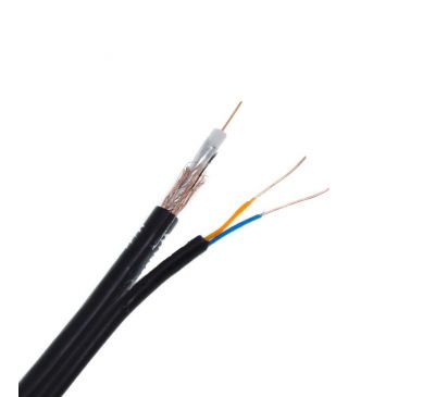 Комбинированный кабель EuroSat для внешней прокладки 3C2V(48%)+2х0.5 Cu черный 