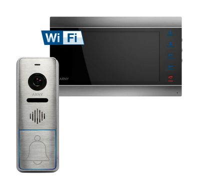 Комплект Wi-Fi IP видеодомофона ARNY AVD-720M+вызывная панель AVP-NG420 (125°) 