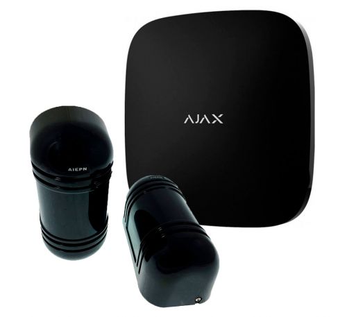 Комплект беспроводной сигнализации Ajax Hub + беспроводной ИК-барьер Laser F2 mod for Ajax 