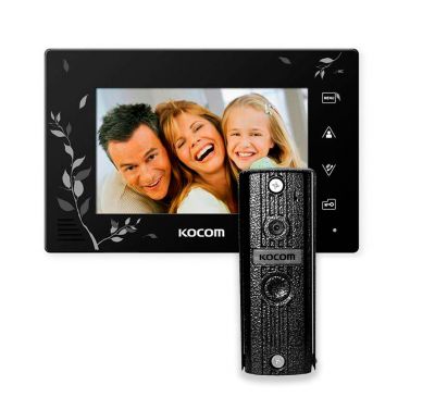 Комплект видеодомофона Kocom KCV-A374SD+вызывная панель KC-MC20 