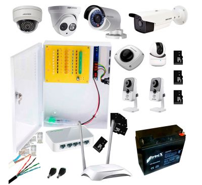 Комплект видеонаблюдения для частного дома 4 MP WiFi + SD 