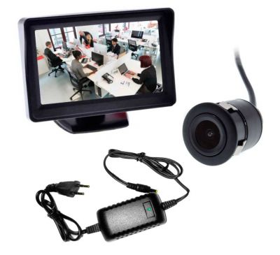 Комплект видеонаблюдения (врезная камера+монитор) 