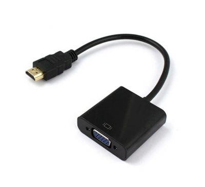 Конвертер HDMI (male) на VGA(female) 30cm, black, 4K/2K,  БЕЗ Аудио Black 