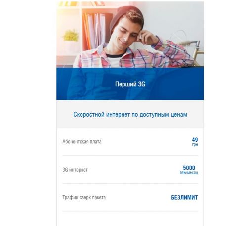 Стартовый пакет Интертелеком "Перший 3G" 
