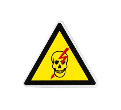 Табличка предупреждающая "Опасно, высокое напряжение" маленькая 