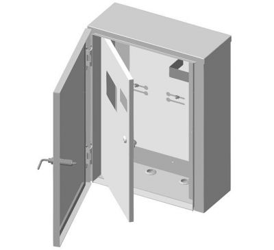 Ящик учета и распределения электроэнергии ЯУР-3А-4 (антивандальный) навесной, 410x550x190 